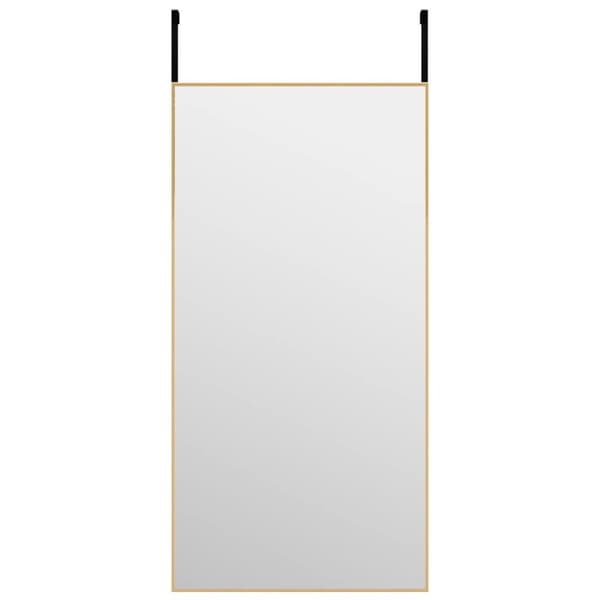 Dörrspegel guld 40x80 cm glas och aluminium