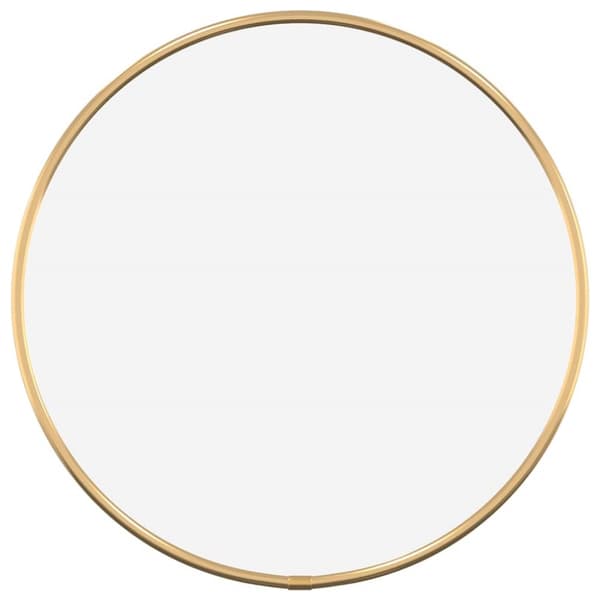 Väggspegel guld Ø 30 cm rund