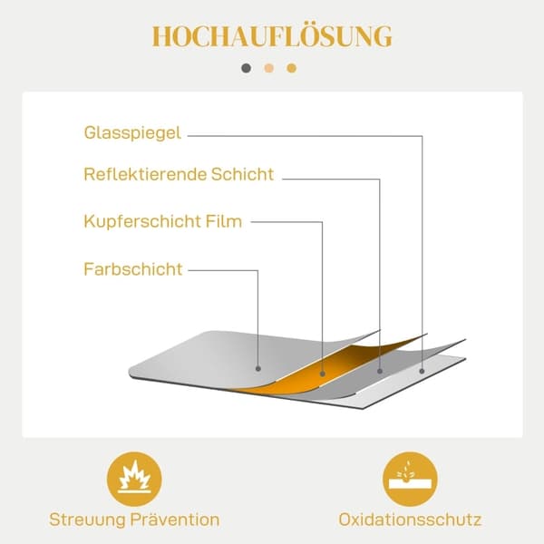 Rootz-seinäpeili - Koristeellinen barokkityylinen peili - Kultainen kehys - Kukkakoristeet - Särkymätön lasi - 60 cm x 3 cm x 87 cm