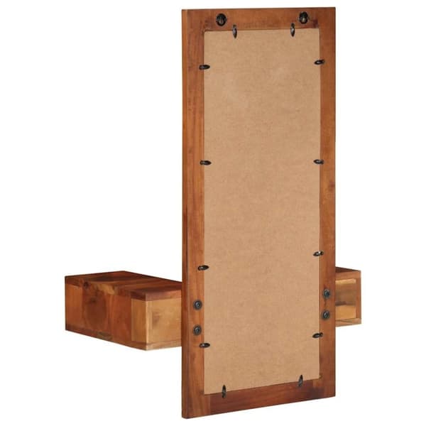 vidaXL Veggspeil med skuffer 60x33x90 cm heltre akasie