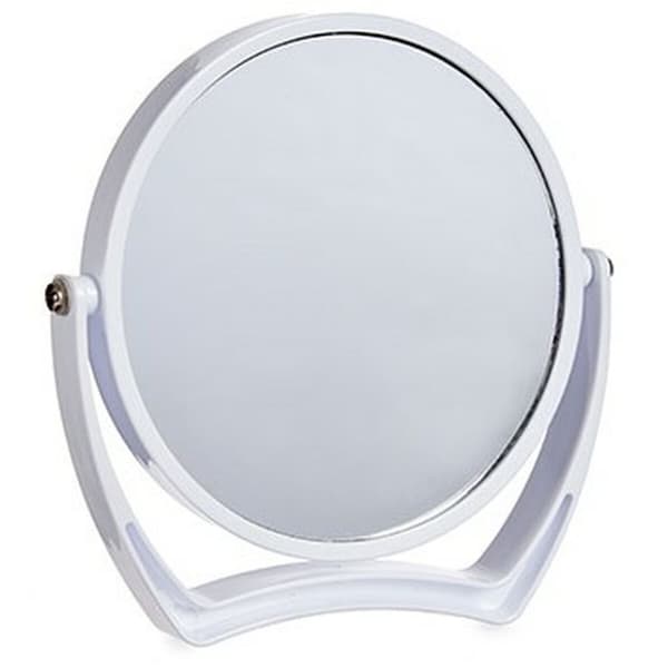 Förstorande Spegel Vit Glas Plast 19 x 18,7 x 2 cm (6 antal)