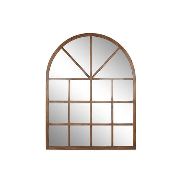 Väggspegel Home ESPRIT Naturell Glas Gran Speglar Neoklassisk Fönster 150 x 3,5 x 186 cm
