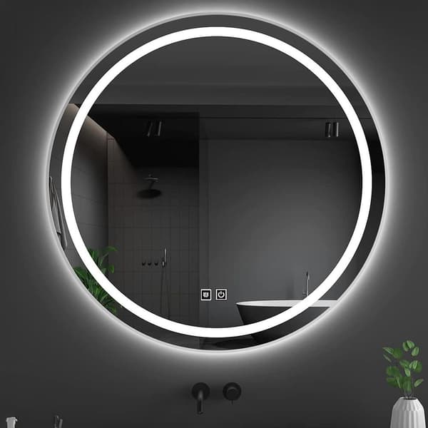 LED Väggspegel 70 cm MMJ Borstad Stål