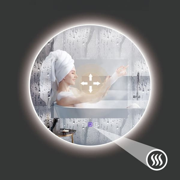 LED Seinäpeili BLUETOOTH 60 cm ROUND