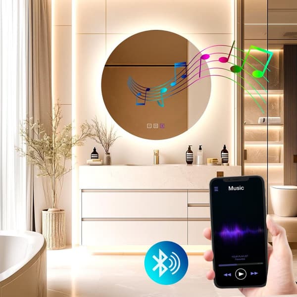 LED Seinäpeili BLUETOOTH 60 cm ROUND