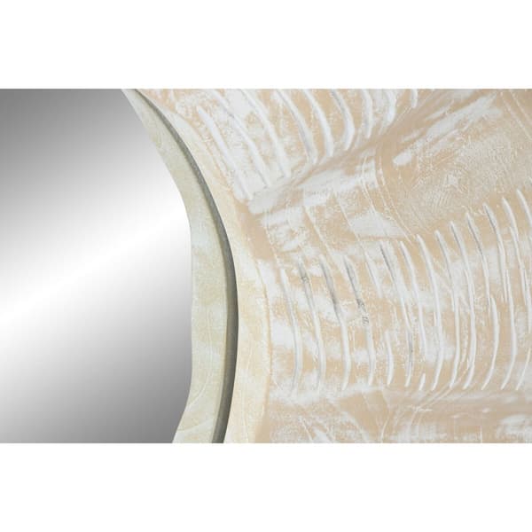 Seinäpeili Home ESPRIT Valkoinen Riisuttu Kaiverrus 76 x 7 x 76 cm
