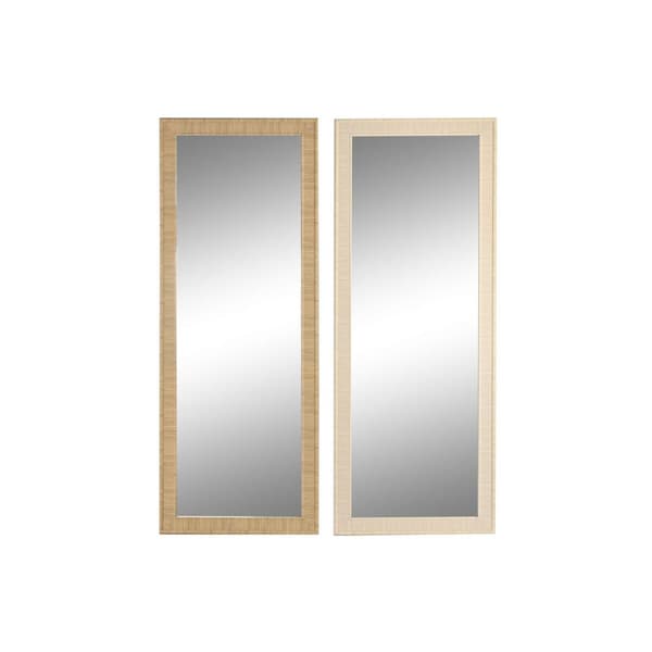 Veggspeil Home ESPRIT Brun Naturell Scandi 74 X 2 X 194 cm (2 enheter)