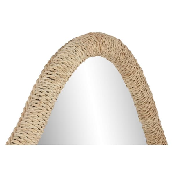 Vægspejl Home ESPRIT Natur Krystal Spanskrør Scandi 63,5 x 4,5 x 101 cm