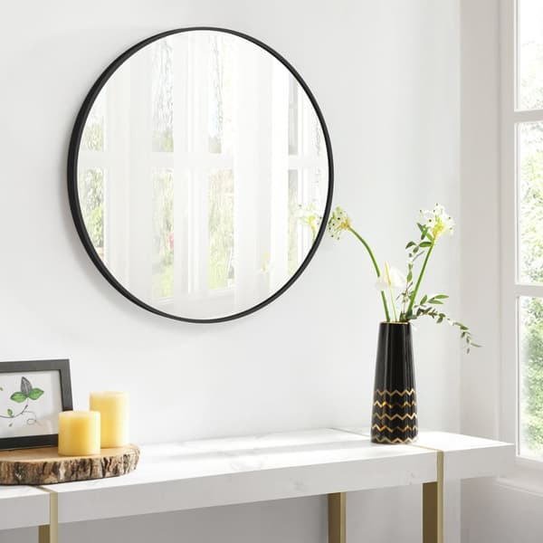 Wall Mirror - Round - Black Edge - Ø 61 cm