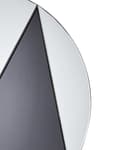 Miniatyrbilde 5 av 6: Veggspeil Svart Gull Glass MDF ø 80 cm Rund form Farget glass Uten ramme Abstrakt stil Dekor Interiør Speil
