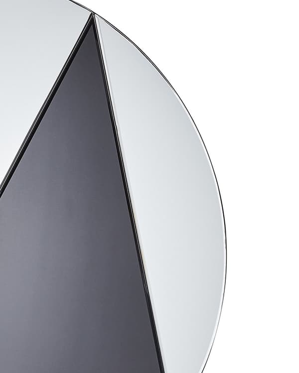 Veggspeil Svart Gull Glass MDF ø 80 cm Rund form Farget glass Uten ramme Abstrakt stil Dekor Interiør Speil