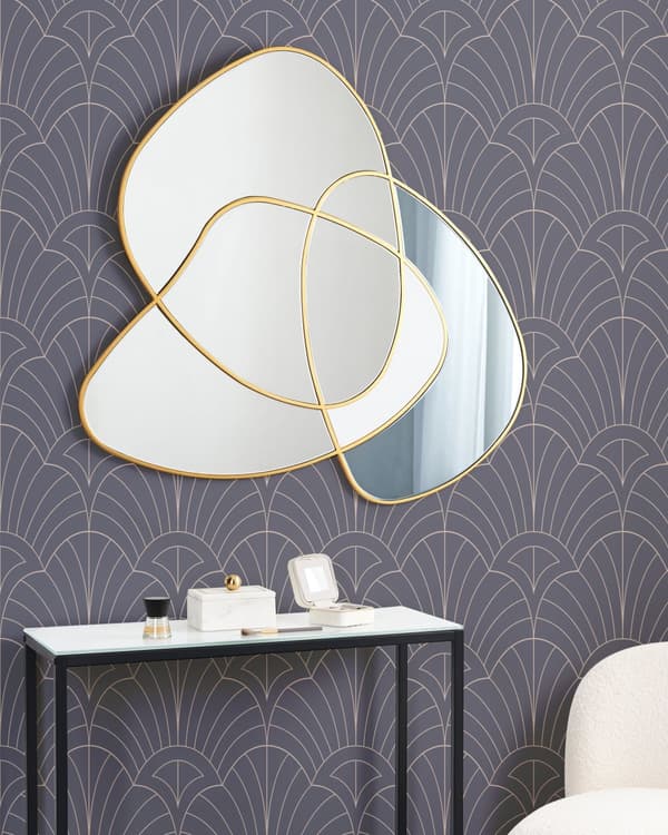 Veggspeil i Gullglass og MDF 99 x 89 cm Uregelmessig Form
