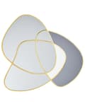 Miniatyrbilde 1 av 6: Veggspeil i Gullglass og MDF 99 x 89 cm Uregelmessig Form