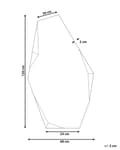 Miniatyrbilde 3 av 6: Veggspeil i Gullglass og MDF 68 x 120 cm Uregelmessig Design Rammeløst Innredning