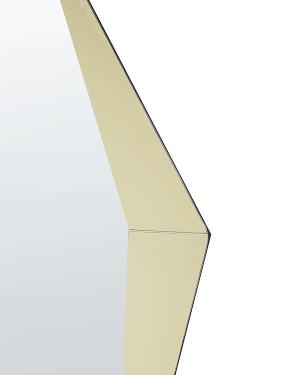 Veggspeil i Gullglass og MDF 68 x 120 cm Uregelmessig Design Rammeløst Innredning