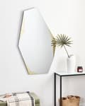 Miniatyrbilde 2 av 6: Veggspeil i Gullglass og MDF 68 x 120 cm Uregelmessig Design Rammeløst Innredning