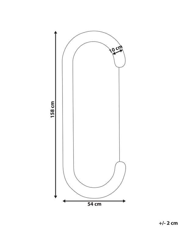 Väggspegel Svart MDF Ram Glas 54 x 158 cm Oregelbunden Form Dekorativ Väggmonterad Accent Stycke Modern Stil