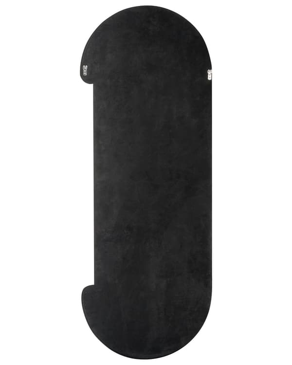 Väggspegel Svart MDF Ram Glas 54 x 158 cm Oregelbunden Form Dekorativ Väggmonterad Accent Stycke Modern Stil