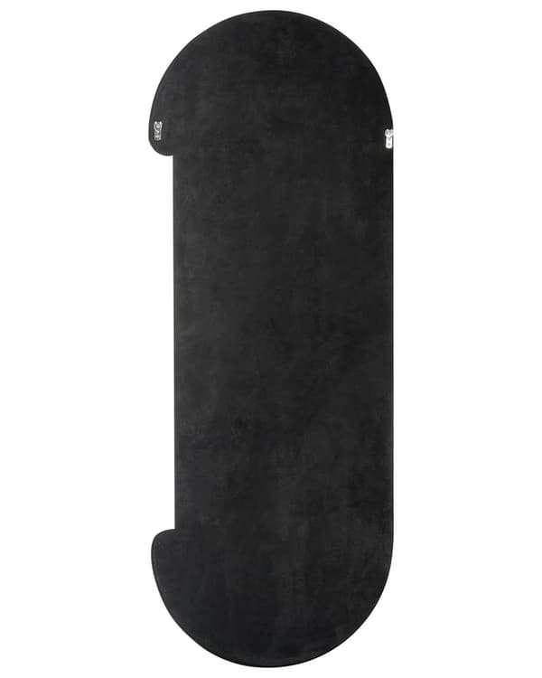 Väggspegel Svart MDF Ram Glas 54 x 158 cm Oregelbunden Form Dekorativ Väggmonterad Accent Stycke Modern Stil