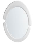 Miniatyrbild 4 av 7: Väggspegel Vit MDF Ram Glas 53 x 89 cm Oregelbunden Form Dekorativ Väggmonterad Accent Stycke Modern Stil