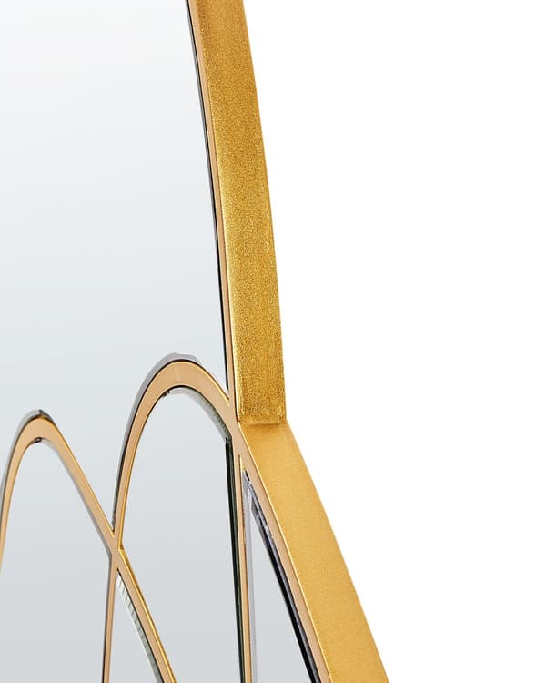 Väggspegel Guld Glas och MDF 99 x 89 cm Oregelbunden Form