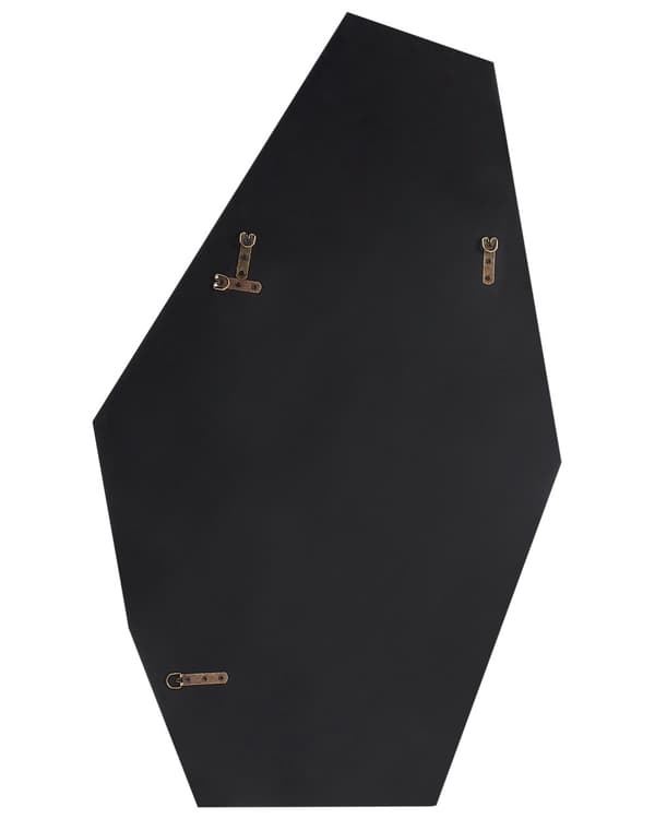 Vægspejl i guldglas og MDF 68 x 120 cm Irregulært design Rammeløs indretning