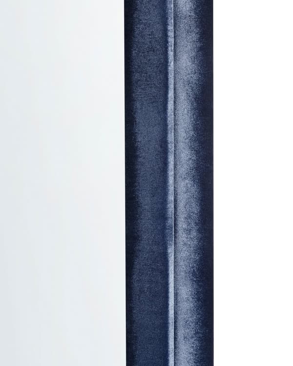 Vægspejl mørkeblå MDF-ramme glas 60 x 160 cm uregelmæssig form moderne stil dekorativ hængende dekoration