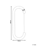 Miniatyrbillede 3 af 7: Vægspejl Hvid MDF-ramme Glas 54 x 158 cm Uregelmæssig form Dekorativt vægmonteret accentstykke Moderne stil