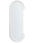 Miniatyrbillede 4 af 7: Vægspejl Hvid MDF-ramme Glas 54 x 158 cm Uregelmæssig form Dekorativt vægmonteret accentstykke Moderne stil