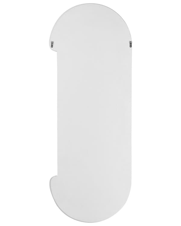 Vægspejl Hvid MDF-ramme Glas 54 x 158 cm Uregelmæssig form Dekorativt vægmonteret accentstykke Moderne stil