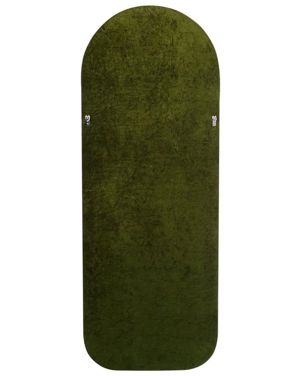 Vægspejl mørkeblå MDF-ramme glas 60 x 160 cm uregelmæssig form moderne stil dekorativ hængende dekoration
