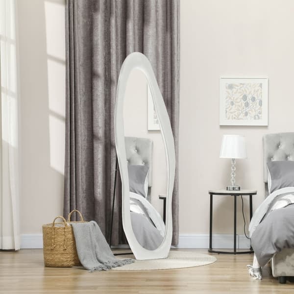 Rootz fuldlængde spejl - Stående spejl - Omklædningsspejl - Sprængsikkert glas - 160 cm x 50 cm - Fløjlsramme - Modern Wave Design