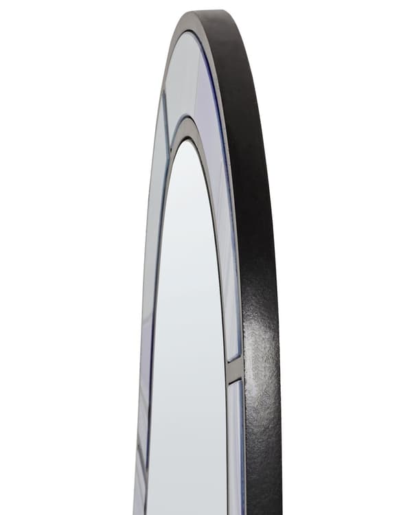 Väggspegel Violett MDF Ram Glas 49 x 83 cm Organsik Form Modern Stil Vardagsrum Hall