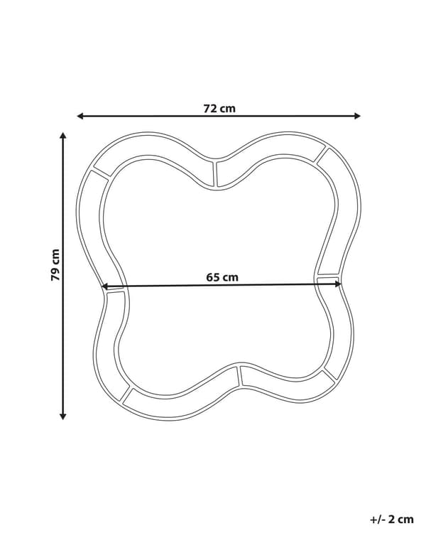 Väggspegel Grön MDF-Ram Glas 72 x 79 cm Organisk Form Modern Stil Vardagsrum Hall