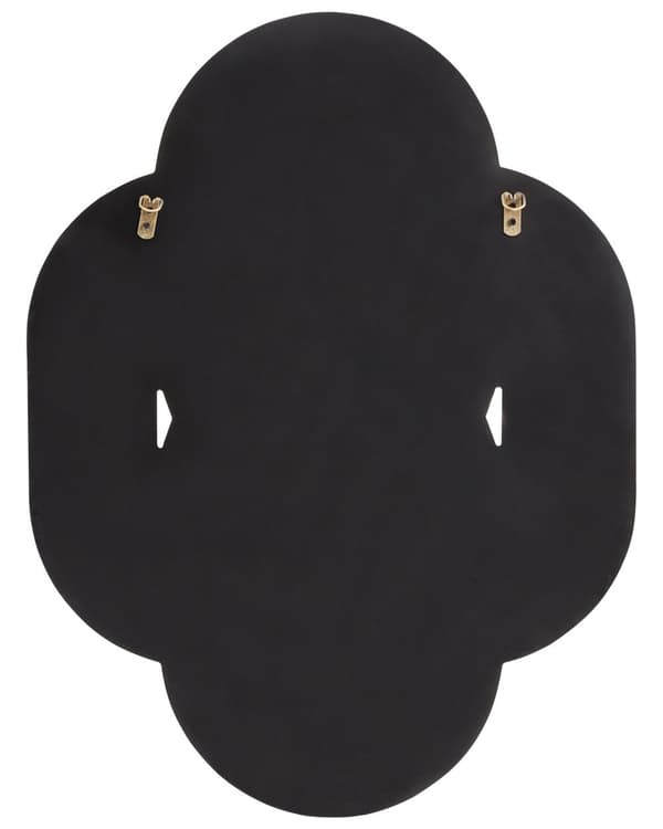 Väggspegel Blå och Silver Glas och MDF 60 x 80 cm Organisk Rund Form Modern Stil Vardagsrum Hall
