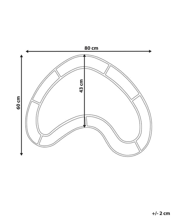 Vægspejl Multifarvet 79 x 60 cm Dekorativ Asymmetrisk Spejl til Væg Dekoration Bølget Entrespejl Moderne Design
