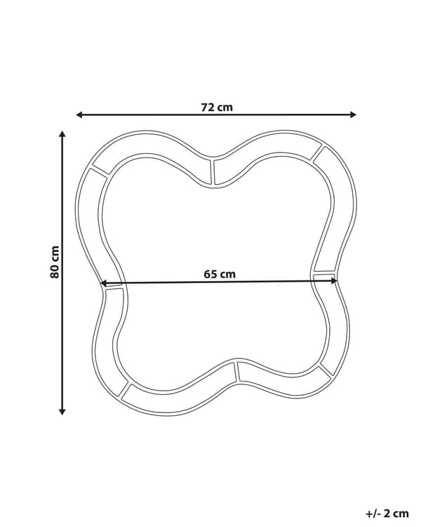 Vægspejl Lyserød 72 x 79 cm Dekorativ Asymmetrisk Spejl til Væg Dekoration Bølget Entrespejl Moderne Blomst Design