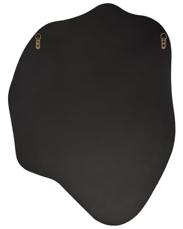 Vægspejl Lyseblå 64 x 86 cm Dekorativ Asymmetrisk Spejl til Væg Dekoration Bølget Entrespejl Moderne Design