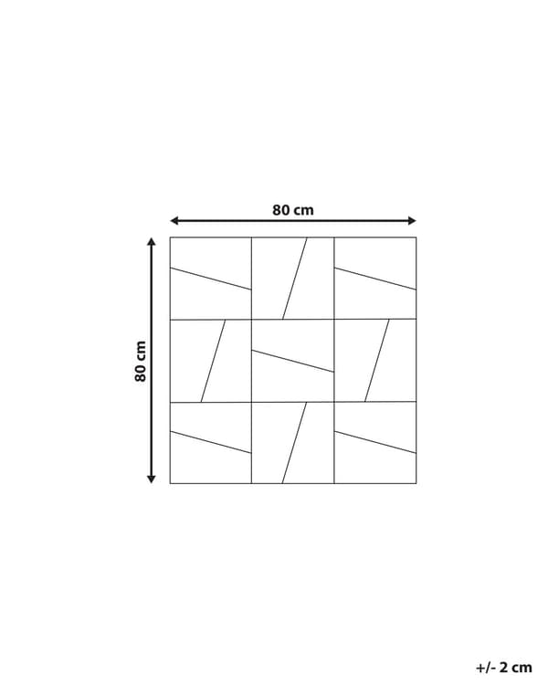 Vægspejl Glas 80 x 80 cm Dekorativ Firkantet Spejl til Væg Dekoration Krakeleret Mønster Entrespejl Moderne Design