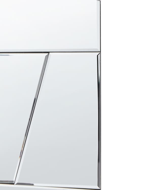 Vægspejl Glas 80 x 80 cm Dekorativ Firkantet Spejl til Væg Dekoration Krakeleret Mønster Entrespejl Moderne Design