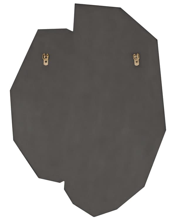 Vægspejl Rosa Guld 62 x 80 cm Dekorativ Asymmetrisk Spejl til Væg Dekoration Kantet Entrespejl Moderne Design