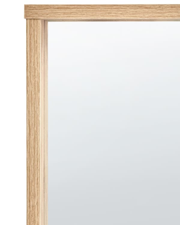 Veggspeil Lyst tre Sponplater 80 x 65 cm Rektangulær form Ramme Skandinavisk stil