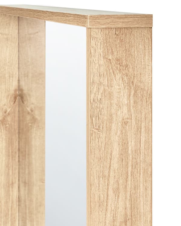 Veggspeil Lyst tre Sponplater 80 x 65 cm Rektangulær form Ramme Skandinavisk stil