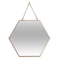 Miniatyrbild 3 av 4: Set med 3 sexkantiga speglar - Metall - Guld