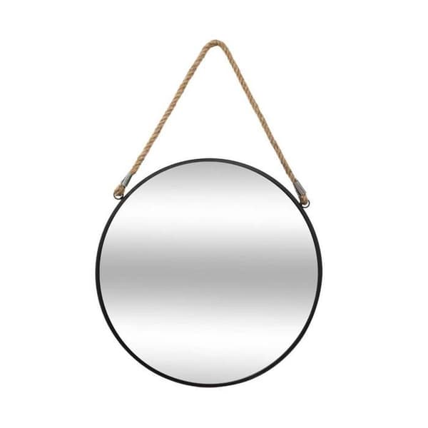 Metall Rund Repspegel - Svart - Ø 37 cm
