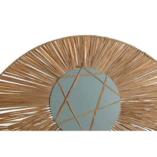 väggspegel 61 x 6 x 80 cm järn naturfiber bali