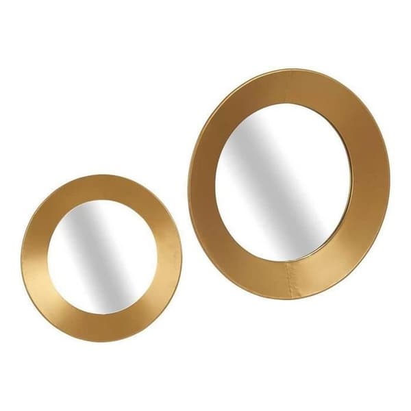 väggspegel glas guld metall (7,5 x 60 x 60 cm)