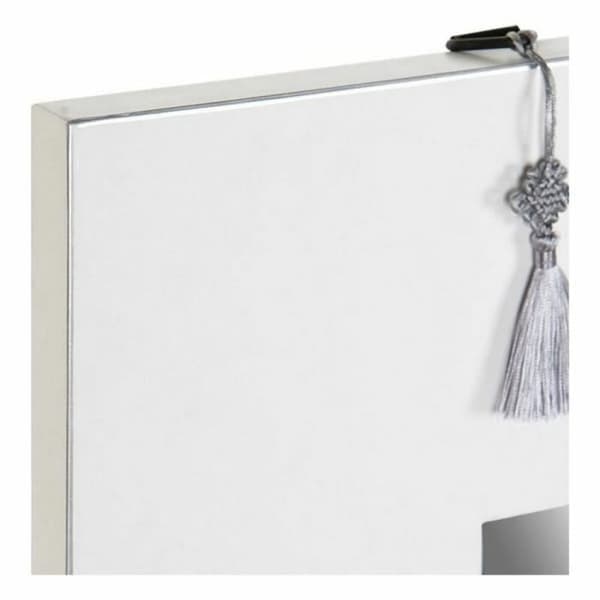 Granvit orientalisk väggspegel (70 x 2 x 90 cm)