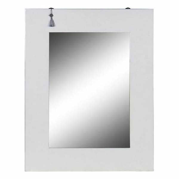 Granvit orientalisk väggspegel (70 x 2 x 90 cm)