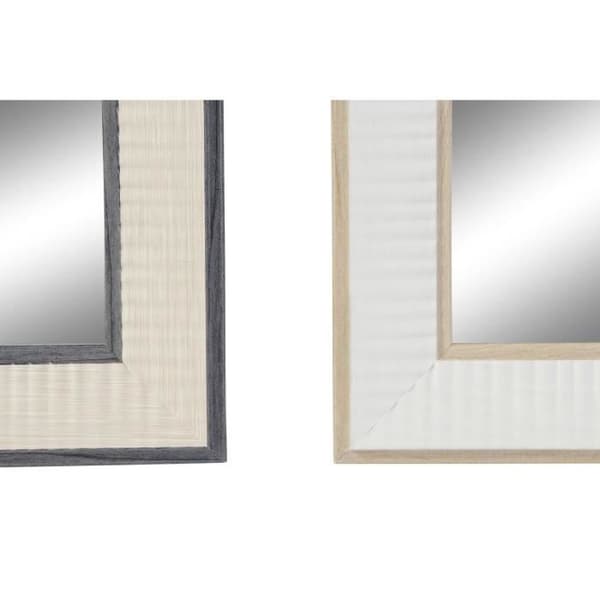 väggspegel 36 x 2 x 95,5 cm brunt glas vit mörkgrå polystyren (4 st)